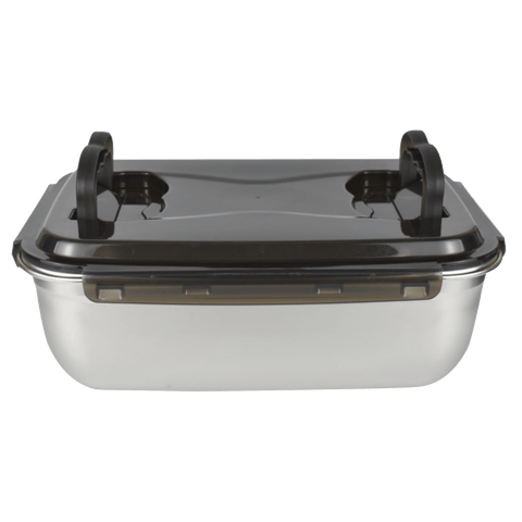 Image of Stainless Steel Food Containers BPA FREE Contenedores de Comida de Acero Inoxidavel Leakproof food preservation airtight good for baked goods Bread Sourdough and fermentation Kimchi Marinating meats set with 2 jumbo sizes 7.5 liters 263 oz 32 cups (13x10x6 inches) and 12 L 405oz 50 cups (15x11x7 inches) Italian Family Capacity lid with 2 handles easy to carry easy to clean by JaceBox