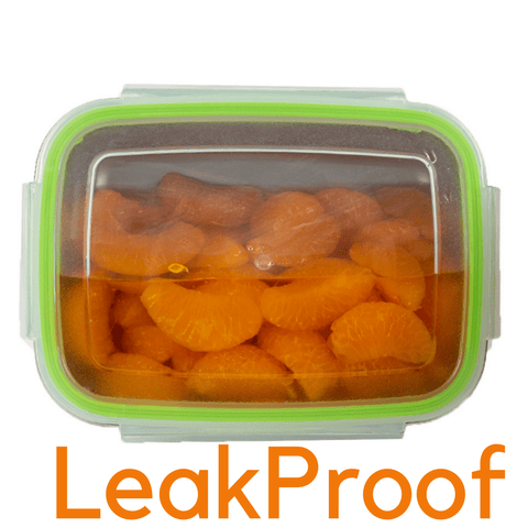 Image of JaceBox Containers on the side showing Clementines in Juice demonstrating leak proof quality and spill proof water tight great as freezer containers barbecues and as cooler containers also keeping foods fresh and tasty