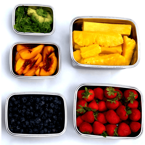 Image of JaceBox lunch containers eat the rainbow salad containers great for sandwiches fruits and veggies