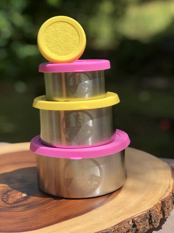 Image of Stainless steel plastic Free silicone lid Food containers snack to go lunch containers jacebox new plastic free solution eco friendly Bpa FREE