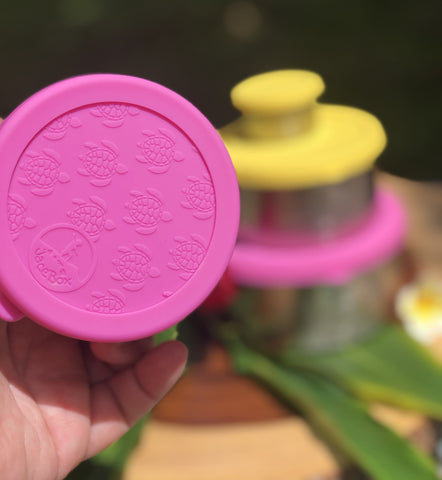 Image of Snack Containers for Kids - Stainless Steel Food Containers Leakproof Plastic FREE Silicone Lid Turtle Design by JaceBox