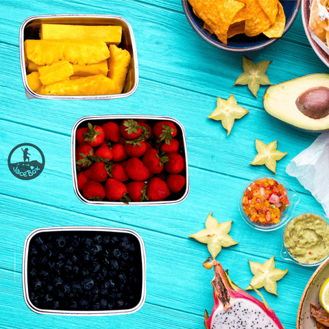 Image of JaceBox Xlarge 3 Food Containers Set All Same Size 1800ml/ 90oz Perfect for Salads Sandwiches Pot Luck Family picnic traveling camping taking food to work take out lunch boxes Leakproof Airtight