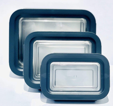 Image of Jacebox BPA FREE Food Storage containers boxes Airtight and leak proof lids with handle and snap on lock 7.5 L capacity 190oz great as a bread box and marinating meats