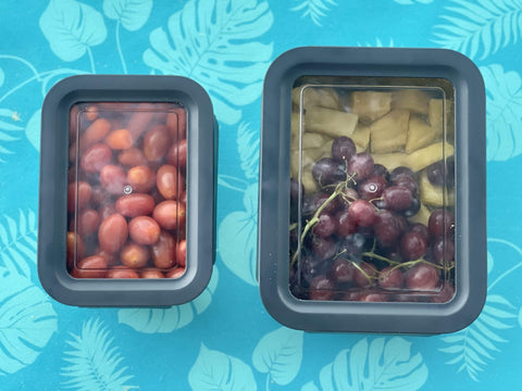 Image of Stainless Steel Containers Black Set of 3 sizes - Premium Storage for Food Grains Pantry Freezer Smart Boxes for Cooler Barbecue Bento Leftovers Takeout Clear Leakproof Lids ALL BPA FREE By Jacebox