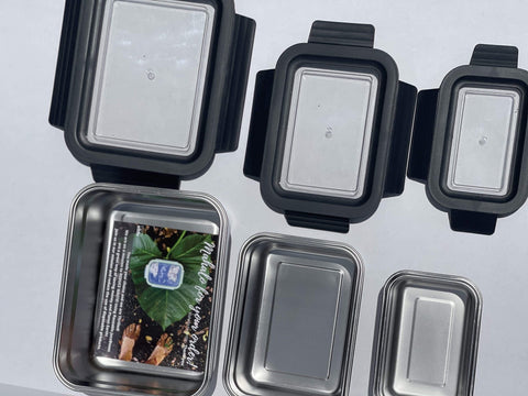 Image of JaceBox Stainless steel bento boxes kids lunches leftovers BPA FREE Take Out Eco Friendly Containers