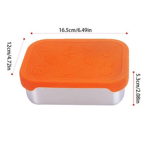 Image of Stainless Steel Bento Box with Silicone Lid Leak proof Lunch Box