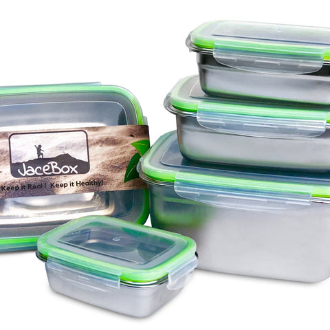 Image of Replacement Lid Set for Super Set of 5 Sizes Small Medium Large X-large XXLarge Jacebox Containers (ONLY LIDS)