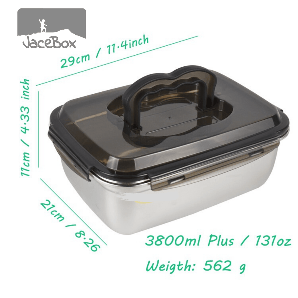Jacebox Jumbo Containers Handle lid capacity 3.8L / 131oz great for storing grains and rice leakproof airtight pantry containers great as a fishing accessory it can go straight to the cooler food containers meal prep containers kitchen organizing 