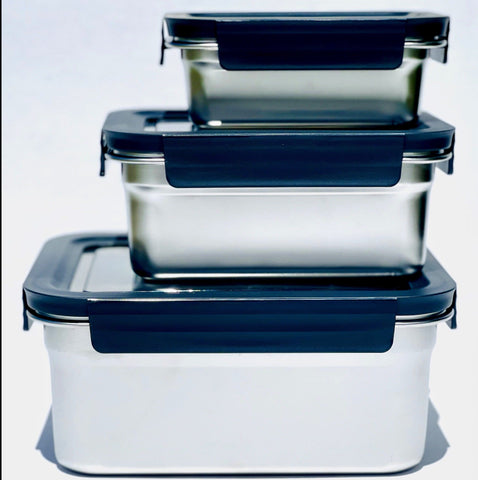 Image of Jacebox BPA FREE Food Storage containers boxes Airtight and leak proof lids with handle and snap on lock 7.5 L capacity 190oz  great as a bread box and marinating meats
